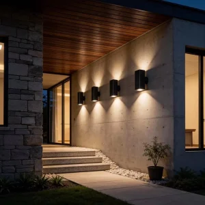 Modern Up and Down 12W 24W Wall Mounted LED Square Wall Lamps Outdoor Waterproof IP65 Wall Light for Patio Landscape