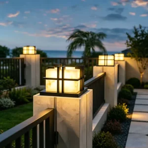 Modern Waterproof Outdoor LED Garden Lights 3000K Warm Light Villa Gates Fences Door Posts Pillar Light