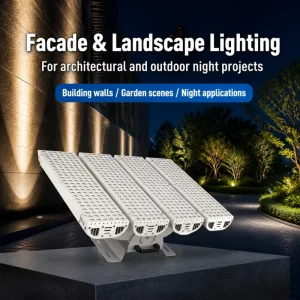 Modular LED Architectural Facade Flood Light Bridge Projection Lamp with Front Airflow Vents 300W 400W