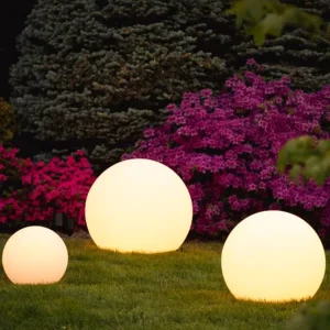 Moon RGB LED Ball Lamp Cordless Rechargeable IP54 Rated White Emitting Sphere Lights For Garden Outdoor Use