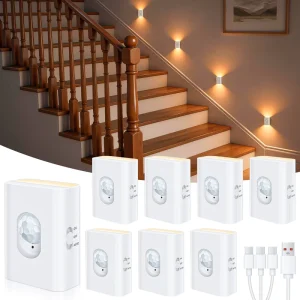 Motion Sensor Night Light Rechargeable with Tool Free Installation for Closet Stairs Kitchen Bathroom