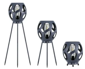 Multi Purpose Solar Outdoor Light Set Floor Table Lamp Metal Garden Light Shadow Projection Lawn Pathway Decor