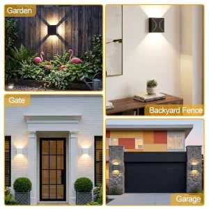 Multi Scenes 4W Modern PC IP65 Waterproof Minimalist LED Outdoor Wall Lights for Garden Gate Villa Garage