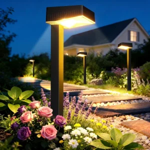 New Design Solar Pathway Lights Outdoor Waterproof Solar Powered LED Garden Lamp for Home Lawn Driveway Walkway Decor