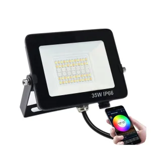 New Landscape Lighting IP66 Smart App Floodlight RGB Outdoor LED Flood Light for Garden Yard Party Christmas Lamp