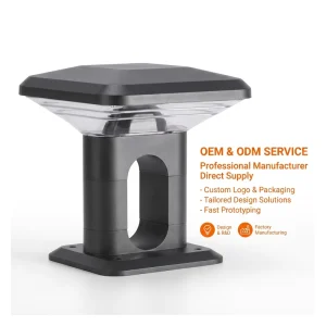 New Outdoor Solar Powered Column Light Waterproof Garden Door Pillar Lamp Decorative Courtyard Lighting