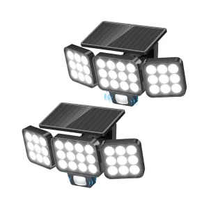 New Solar Garden Wall Lights Outdoor Flood Light Bright Motion Sensor Solar Wall Lamp LED Solar Powered Security Waterproof IP65