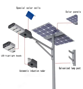 Night Lighting Street Lamp Efficient 30W Outdoor Solar Street Light