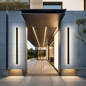 Nordic Minimalist Stainless Steel IP65 Waterproof Outdoor Wall Lamp Modern Vintage LED Lighting for Garden Home Decorative