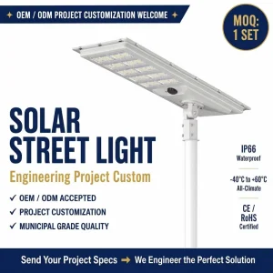 OEM ODM Municipal Project Road LED Solar Street Light 200W Outdoor IP66 Waterproof 30w 40w 50w 60w 70w All In One Integrated