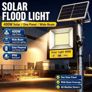 OEM ODM Supported Solar Flood Light Long Lifespan IP65 Waterproof for Distributors Outdoor Exterior Lighting
