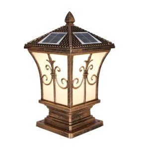 OEM Solar LED Pillar Light, Landscape Lawn Garden, Waterproof Pattern Lantern