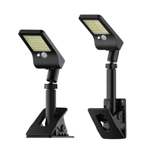 OVO 034 Smart Solar Clip Light Motion Sensor 2 in 1 Standing Clamp Portable LED Lamp for Outdoor Garden Patio Pathway Camping