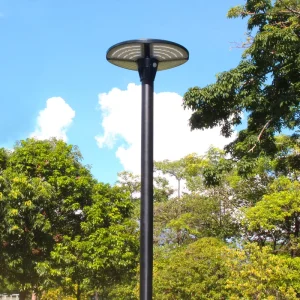 Outdoor 30W 4800LM Powered Park Solar Yard Light UFO Round Solar Garden Light Solar Led Post Top Area Light With Remote Control