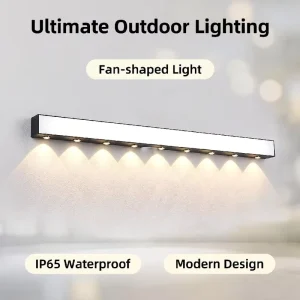 Outdoor Aluminum LED Waterproof Long-Strip Grille Door-Head Wall Light, IP65, Villa, Hotel, Landscape Lighting, OEM, CE, 180 Beam