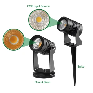 Outdoor Aluminum Waterproof IP65 Floodlight Outdoor Spike Light Landscaping LED Garden Spotlight