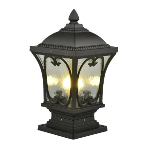 Outdoor Antique Garden Pillar Fence Lamp Post Gate Light