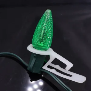 Outdoor C9 Christmas Holiday Lighting Accessories O Ring Plastic E17 Bulbs Gutter Clips