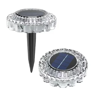 Outdoor Courtyard & Garden Waterproof Lawn Ice Brick Step Balcony Decorative Lamp Solar LED Underground Light