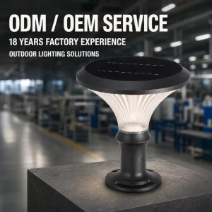 Outdoor Diamond Solar LED Pillar Light IP65 Water-Resistant Dusk-to-Dawn 5W Fence Column Pathway Lantern