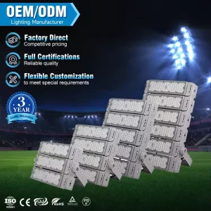 Outdoor Durable 100W 150W 200W 250W 300W LED Sport Stadium Building Tunnel Lighting Modules Flood Light