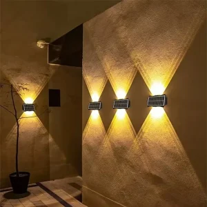 Outdoor Dusk to Dawn Solar Wall Lamp Waterproof Garden Washer Light Corridor Wall Mounted Solar Wall Lights