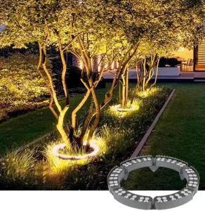 Outdoor Garden IP65 Waterproof Rgb Automatic Color Change Post Projection Lamp Led Tree Holding Light