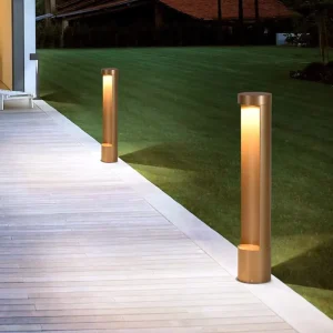 Outdoor Garden Pillar Lamp IP65 COB Waterproof Aluminum Lawn Light 10W Gold LED Courtyard Lighting