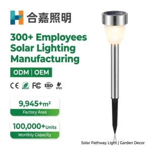 Outdoor IP44 Waterproof Stainless Steel Solar Lawn Lights for Garden