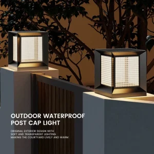 Outdoor IP55 LED Solar Pillar Lamp Battery Powered Post Light for Garden Terrace House Wall Rural Gate