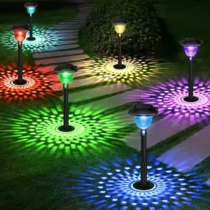 Outdoor IP65 Waterproof Garden RGB Lawn Ground Lamp Solar Lawn Light for Yard Path Patio Garden Light