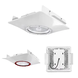 Outdoor IP65 Waterproof LED Canopy Light, 100W/120W/150W, Surface-Mounted for Gas Stations and Warehouses