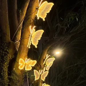 Outdoor IP65 Waterproof LED Dynamic Acrylic Butterfly Light for Garden Decoration
