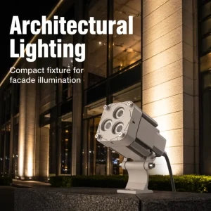 Outdoor IP66 Waterproof AC LED Ground Building Spotlight IP65 3W RGB Landscape Lighting Warm White CCT 3000K 6000K