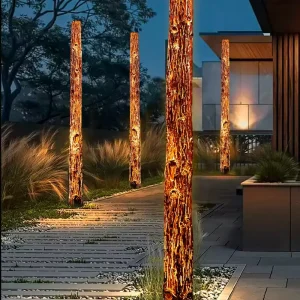 Outdoor LED Lighted Decorative Artificial Commercial Glowing Birch Tree Trunk Outdoor Lighting Christmas Tree