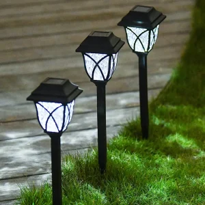 Outdoor LED Solar Light for Garden Warm White Waterproof Ground Plug Villa Lawn Street Solar Panel Battery