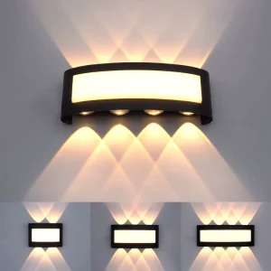Outdoor LED Wall Lamp Wall Mounted AC85-265V 10W 8W 6W ABS Courtyard Wall Light Indoor Home Bar Office Bedroom Decorative
