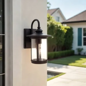 Outdoor LED Wall Lamps Electric Simplicity Design Durable Aluminum Base Waterproof Cylinder 15W 3000K Warm White Clear Bubble