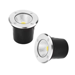 Outdoor Landscape Lighting Waterproof IP67 COB Inground Spot Lamp 3W 5W 9W Stainless Steel Round Shape LED Underground Lights