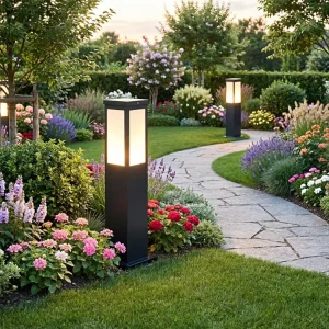 Outdoor Metal Acrylic Waterproof IP65 Durable Energy Saving Path Garden Pathway Walkway Landscape Solar Garden Lights