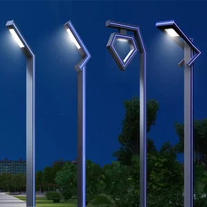 Outdoor Modern Pillar-Shaped Aluminum Profile LED Courtyard Lamp