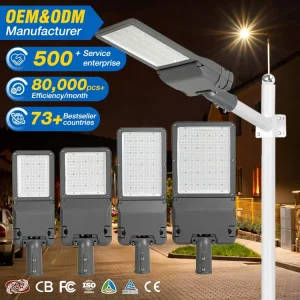Outdoor Parking Lot Aluminum LED Street Light 50W 100W 150W 200W Waterproof IP66