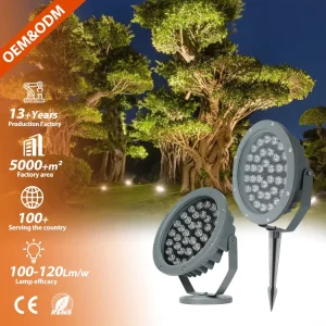 Outdoor Projection Garden Lamp Aluminium Floodlight Decorative AC 85 265V IP65 Waterproof 6w 9w 12w 18w 24w 36w Led Spike Light