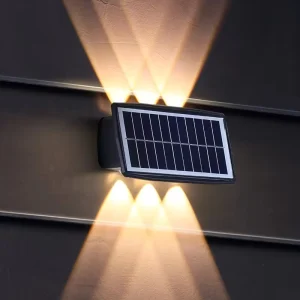 Outdoor Solar Garden Wall Lamp Waterproof Yard Landscape Street Staircase Fence Lights