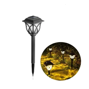 Outdoor Solar Gridding Water Resistant 6000K Daylight Lawn Lamp Yard Bright LED Stake Light Decor Parterre Path Garden Lighting