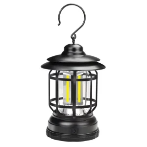 Outdoor Solar Hanging Portable Waterproof Tent Lantern IPX4 Dry Battery COB Fishing Hiking Camping Light
