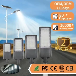 Outdoor Solar LED Street Light IP67 Rated 300W-500W 6m-10m Aluminum Alloy Monocrystalline Solar Panel LiFePO4 Battery