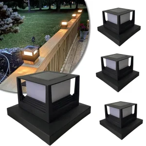 Outdoor Solar Pillar Light, 4-6 Inch, ABS Material, for Garden Courtyard Landscape and Doorway Lighting