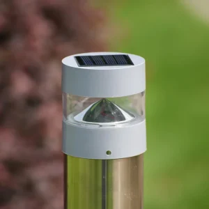 Outdoor Solar Powered LED Post Cap Light 2.5 Inch for Garden Chain Link Fence Railing Villa Walkway