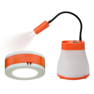 Outdoor Solar Powered USB Rechargeable Waterproof LED Camping Lantern with Decorative String Lights